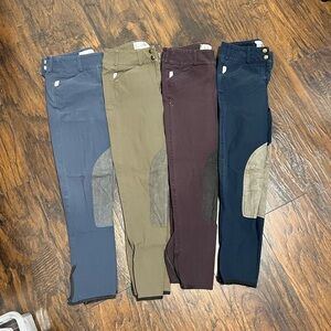 Tailored Sportsman Trophy Hunter Breeches. 24R, French Blue, side Zip equestrian